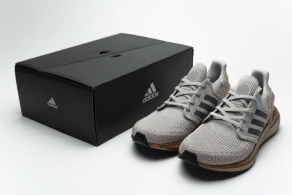 FV4389 adidas Ultra BOOST 20 CONSORTIUM Metal Grey and Coral Real Boost - Image 3